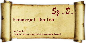 Szemenyei Dorina névjegykártya