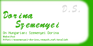 dorina szemenyei business card